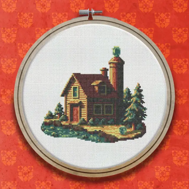 Country Cottage cross stitch pattern