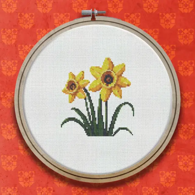 Daffodils cross stitch pattern
