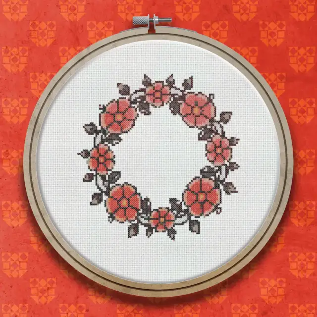 Circle Of Flowers cross stitch pattern