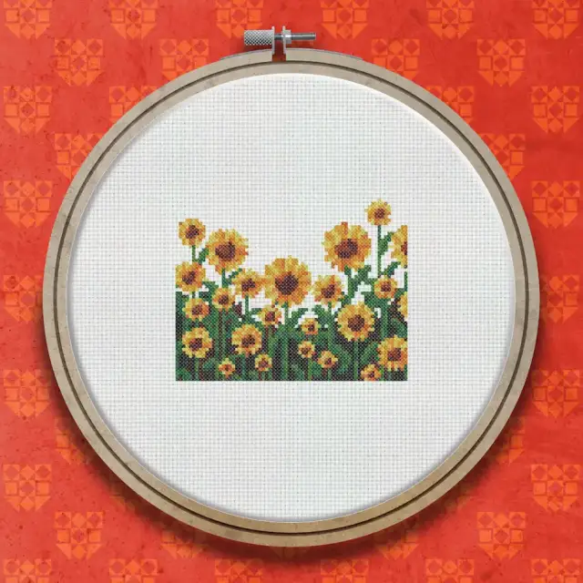 Sunflowers cross stitch pattern