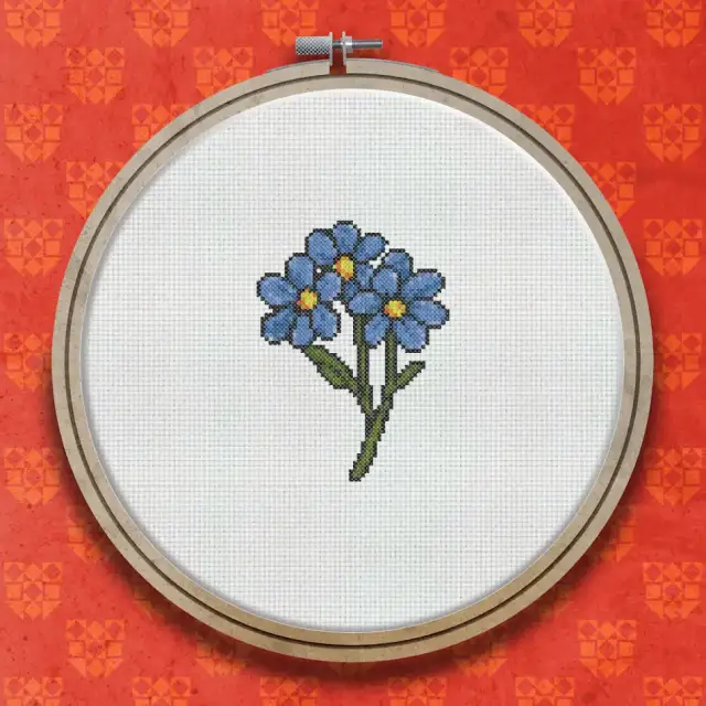Forget-me-not Flower cross stitch pattern