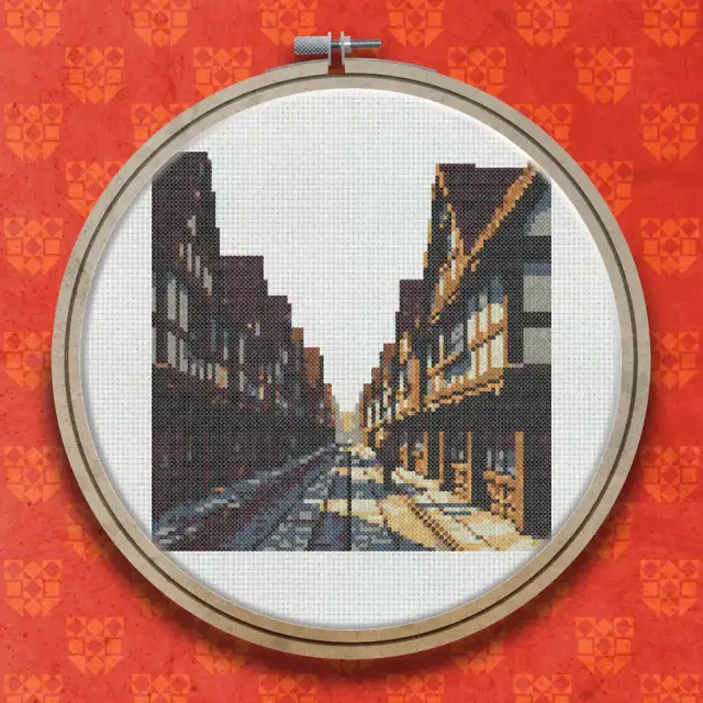 Medieval Street cross stitch pattern