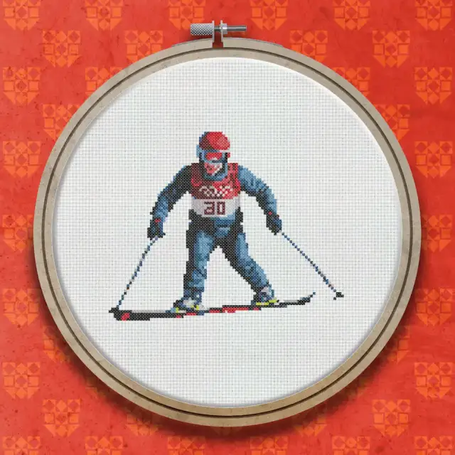 Winter Olympics 2026 cross stitch pattern