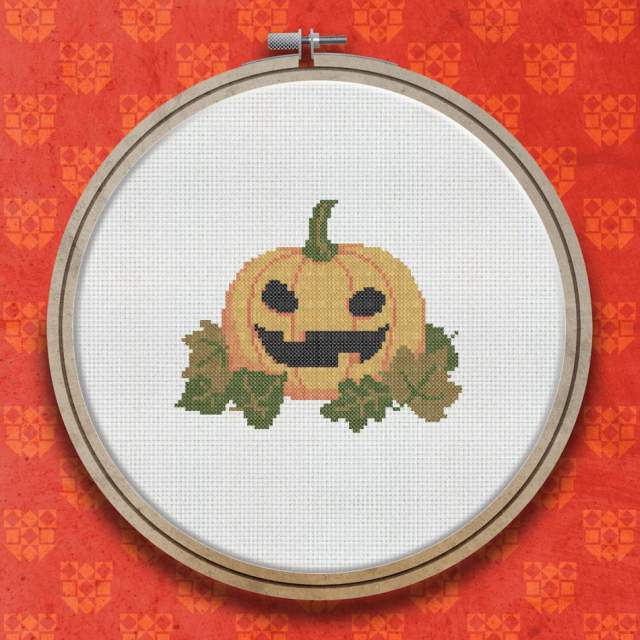 Pumpkin cross stitch pattern