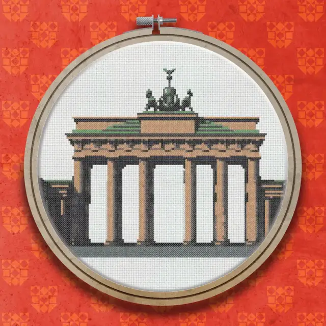 Brandenburg Gate cross stitch pattern