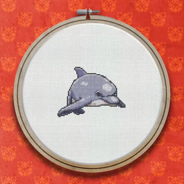 Dolphin cross stitch pattern