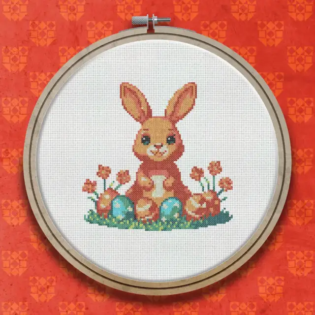 Easter Bunny cross stitch pattern