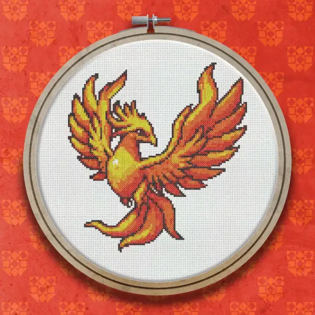 Phoenix cross stitch pattern