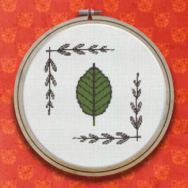 Apple Leaf cross stitch pattern