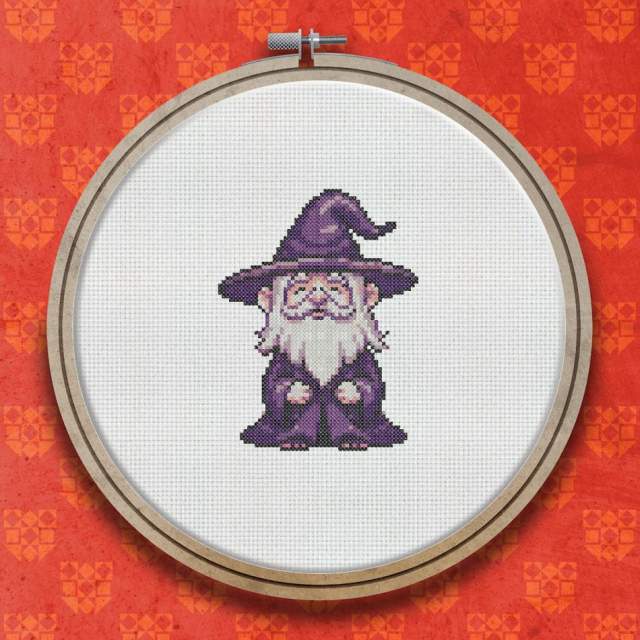 Wizard cross stitch pattern