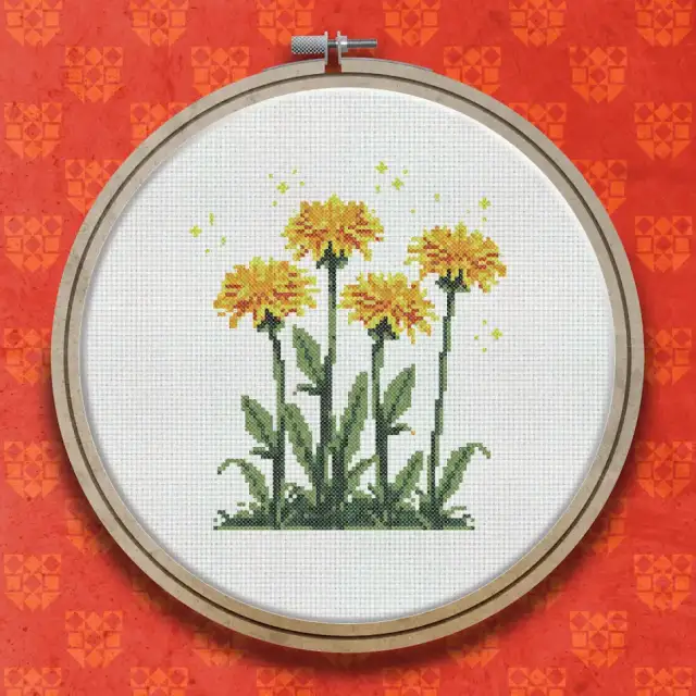 Dandelions cross stitch pattern