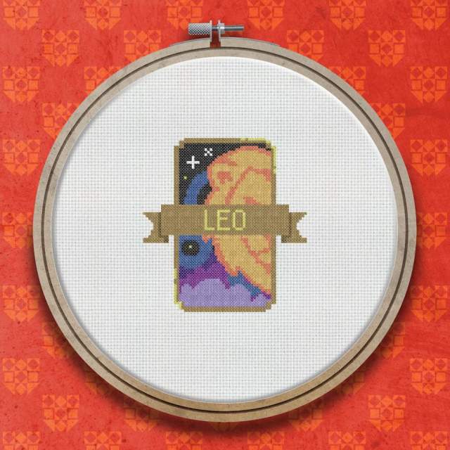 Leo cross stitch pattern