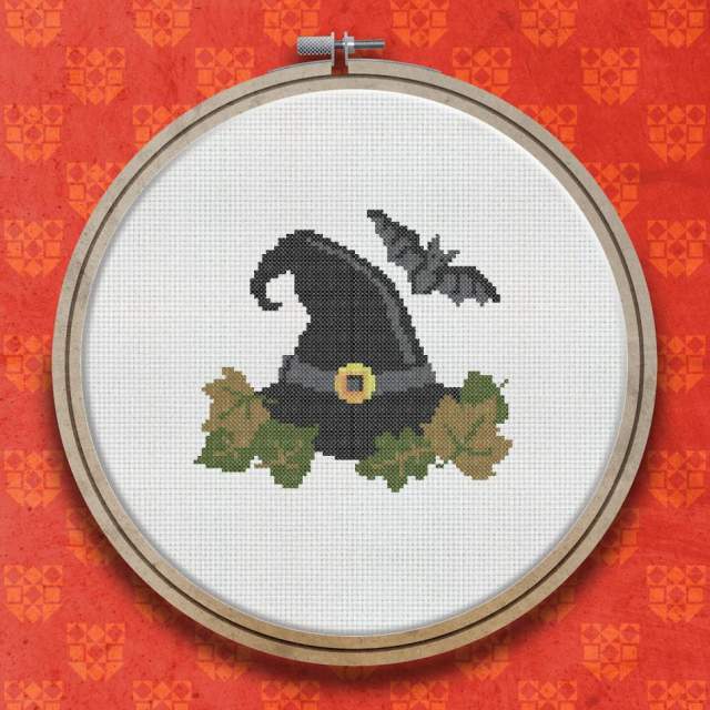 Witch's Hat cross stitch pattern