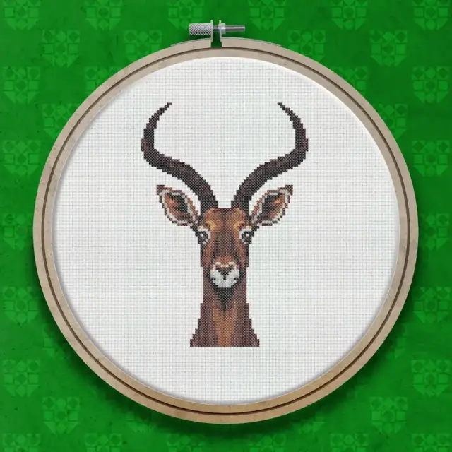 Antelope cross stitch pattern