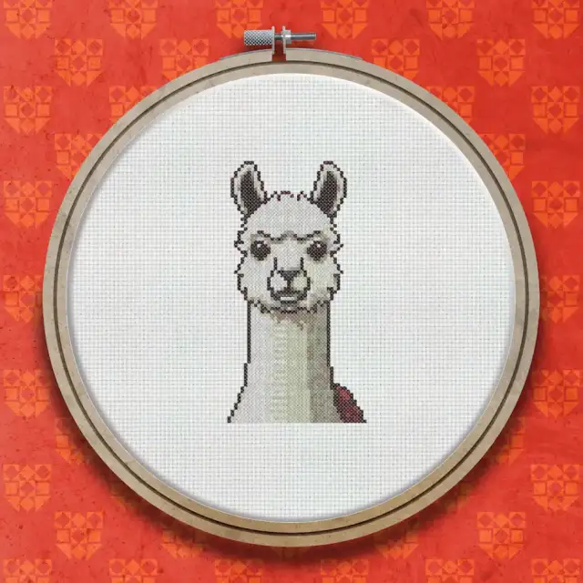 Alpaca cross stitch pattern