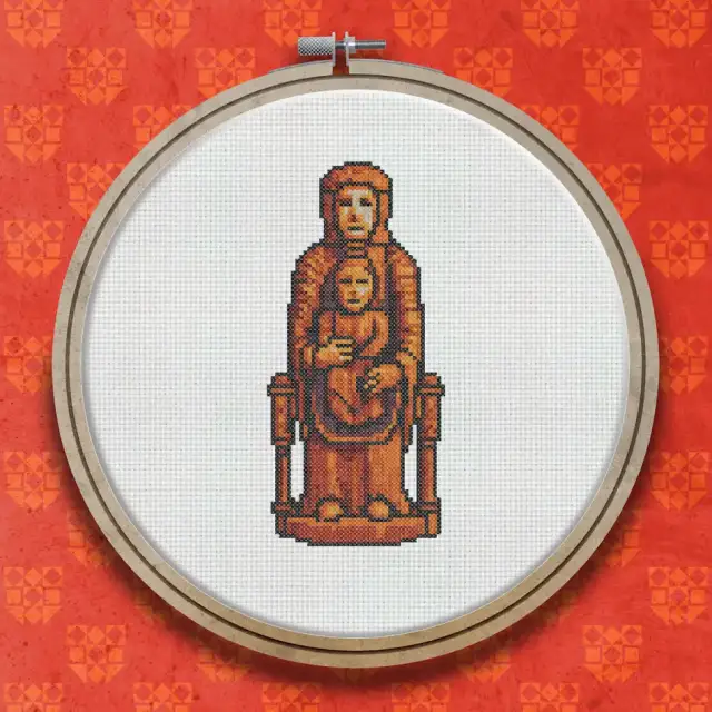 Virgin and Child in Majesty cross stitch pattern