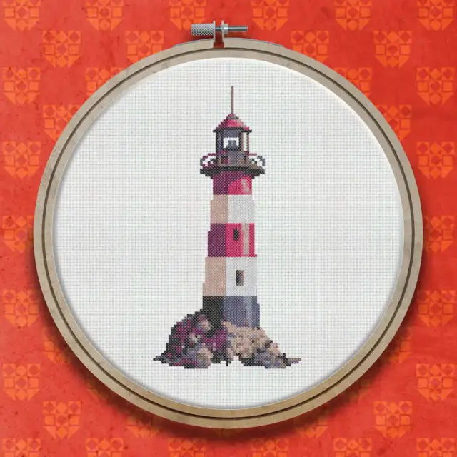 Lighthouse cross stitch pattern