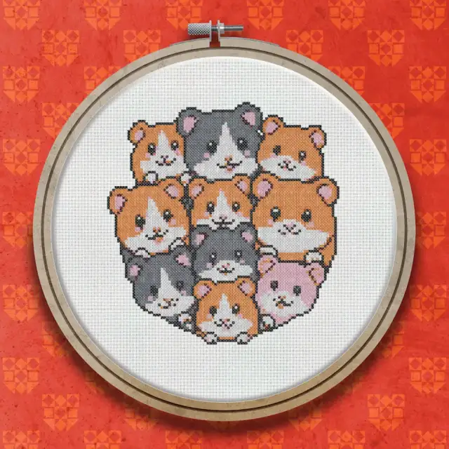 Happy Hamsters 2 cross stitch pattern