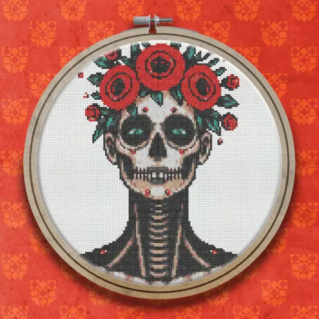 Day of the Dead Skeleton cross stitch pattern