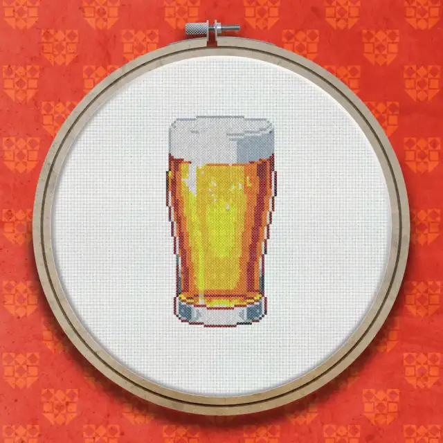 Pint Of Beer cross stitch pattern