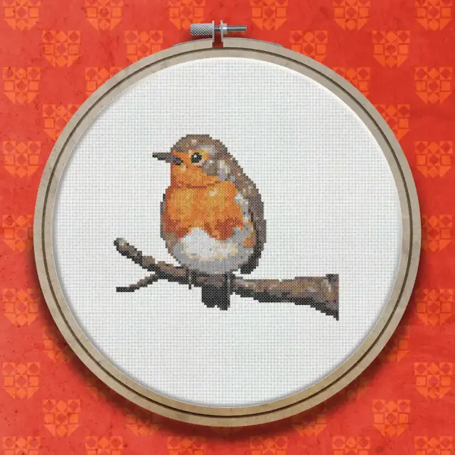Robin cross stitch pattern