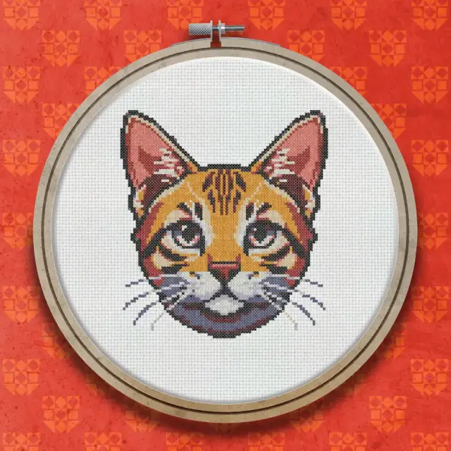 Bengal Cat cross stitch pattern