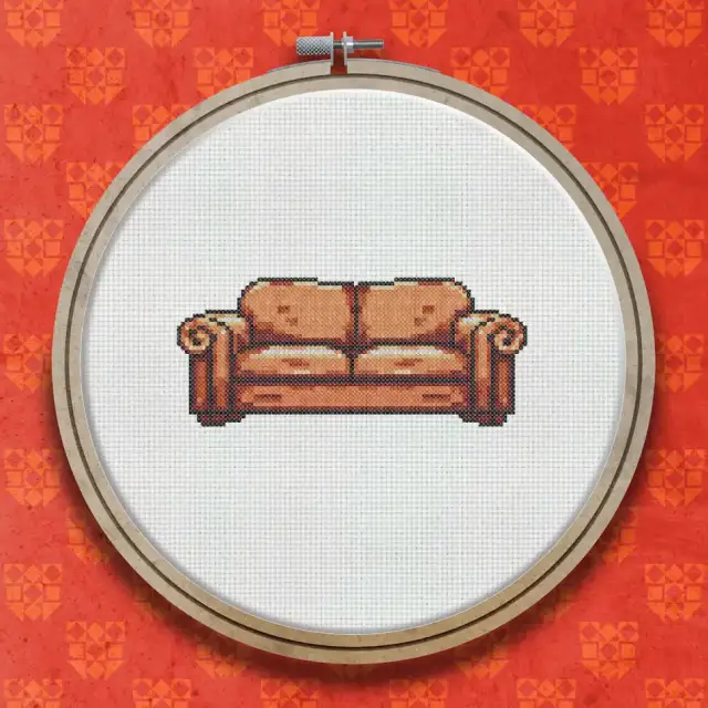 Sofa cross stitch pattern