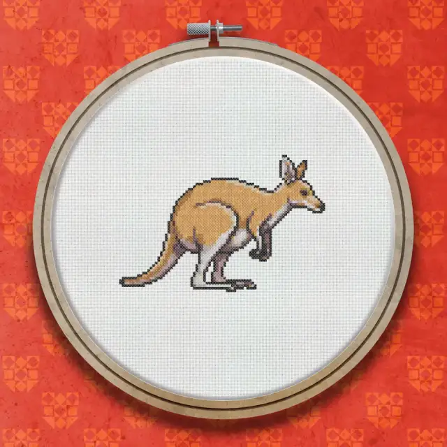 Kangaroo cross stitch pattern