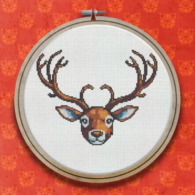 Reindeer cross stitch pattern
