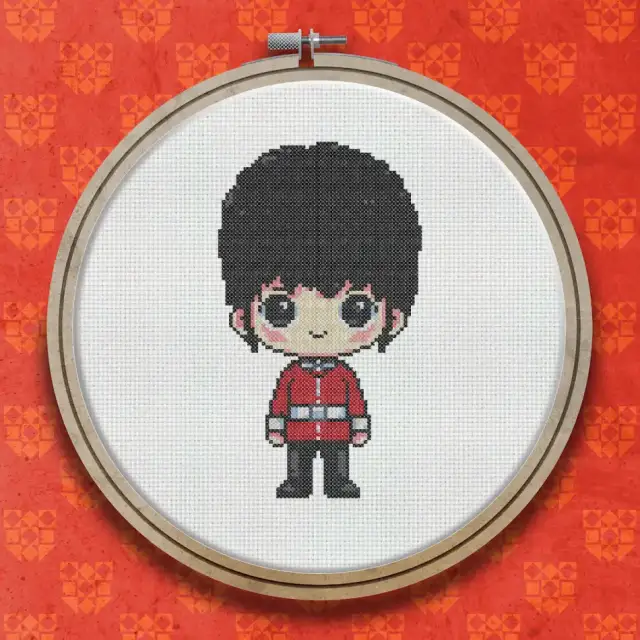 London Guard cross stitch pattern