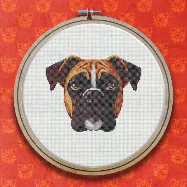 Boxer Dog cross stitch pattern