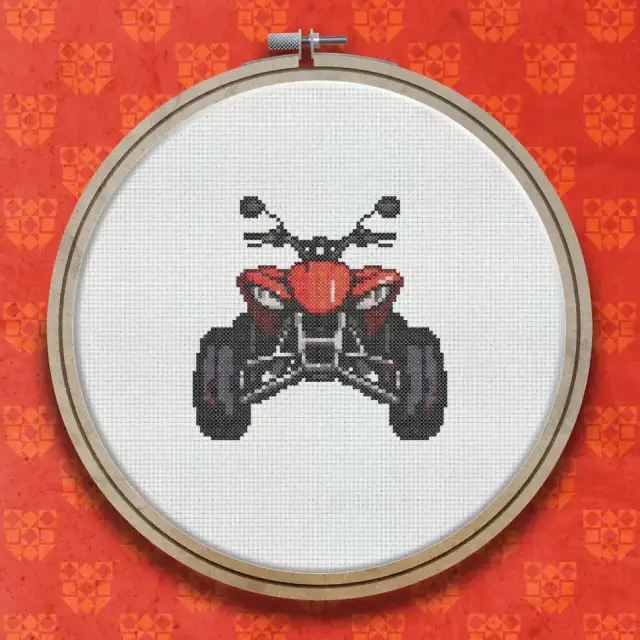 Quad Bike cross stitch pattern