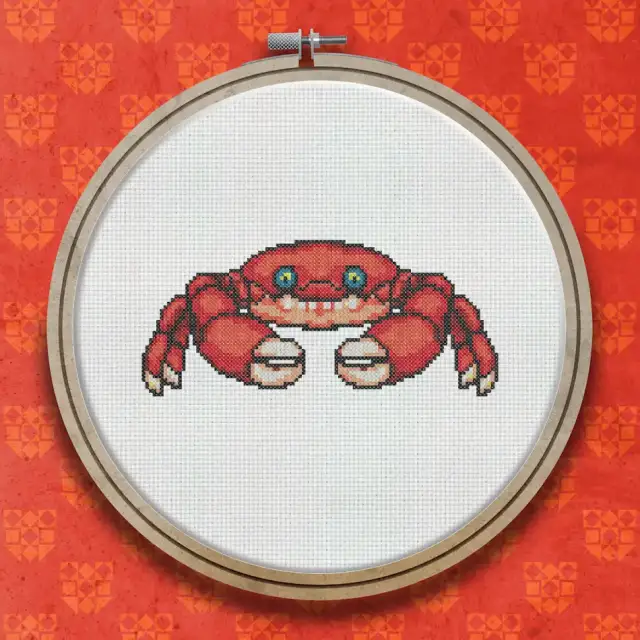 Crab cross stitch pattern
