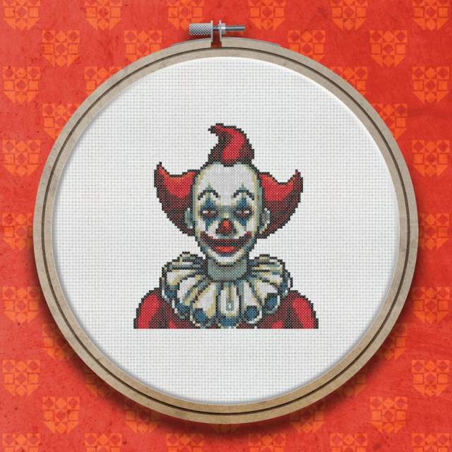 Circus Clown cross stitch pattern