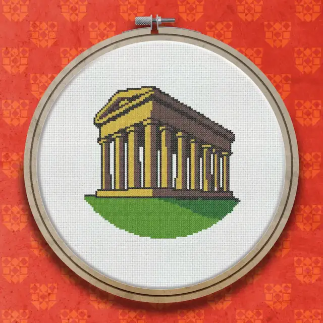 Penshaw Monument cross stitch pattern
