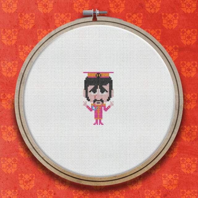 Ringo Starr cross stitch pattern