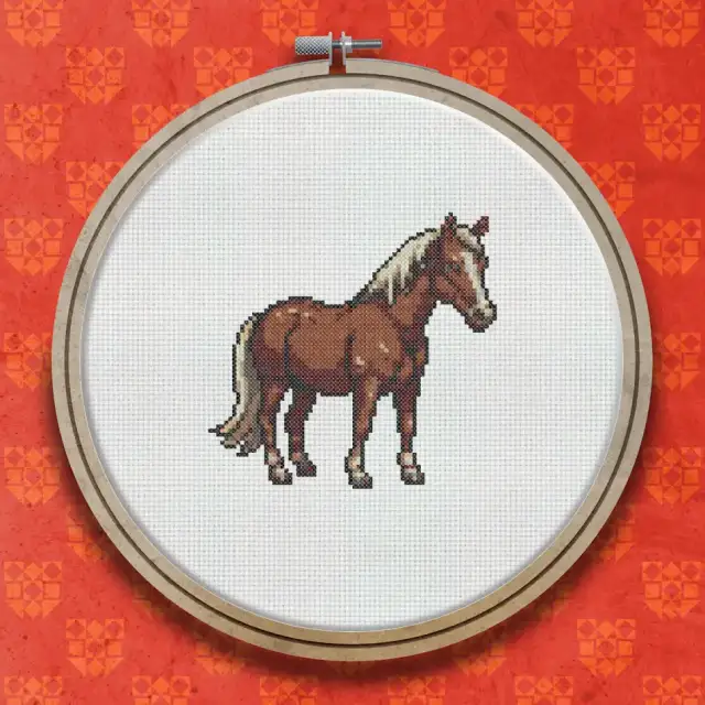 Horse cross stitch pattern