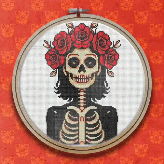 Day of the Dead Sugar Skull cross stitch pattern