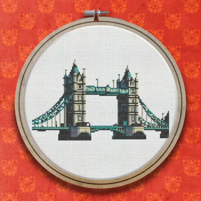 Tower Bridge cross stitch pattern