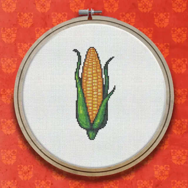 Corn On The Cob cross stitch pattern