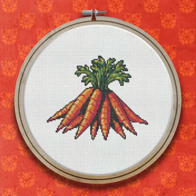 Carrots cross stitch pattern