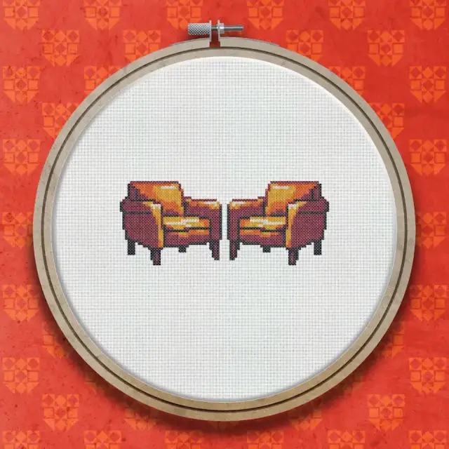 Armchairs cross stitch pattern