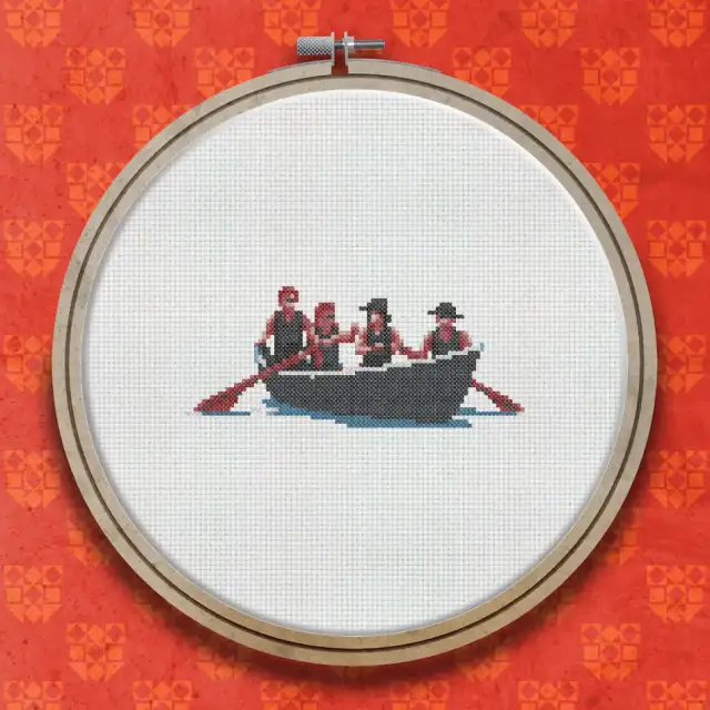 Rowing Boat cross stitch pattern