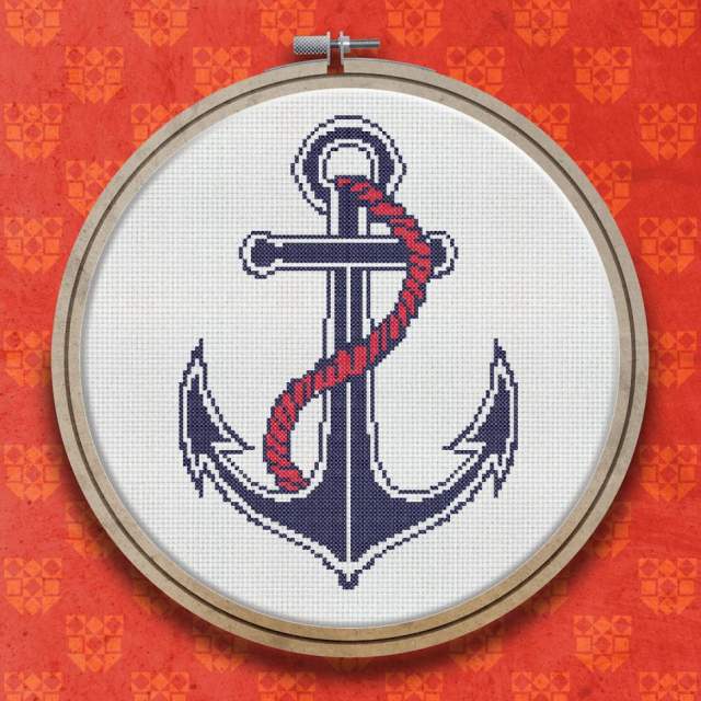 Anchor Tattoo cross stitch pattern