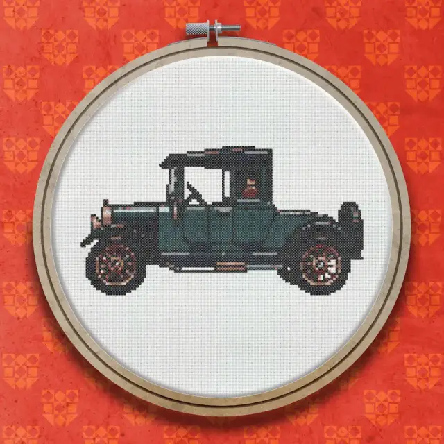Vintage Car cross stitch pattern
