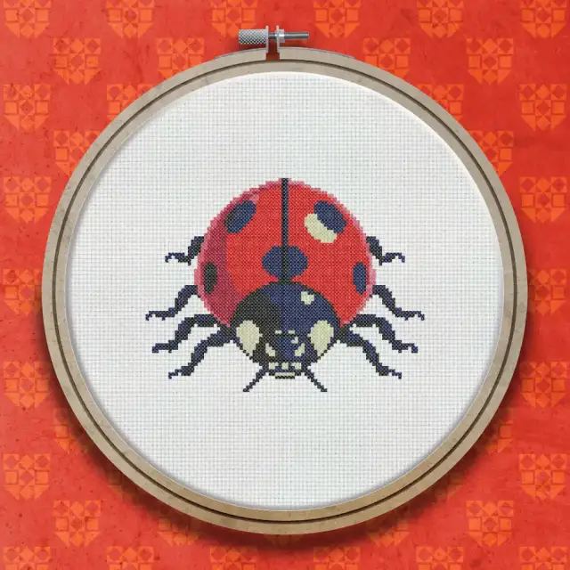 Ladybird cross stitch pattern