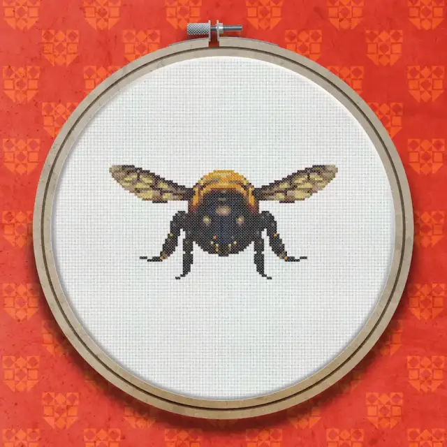 Bumble Bee cross stitch pattern