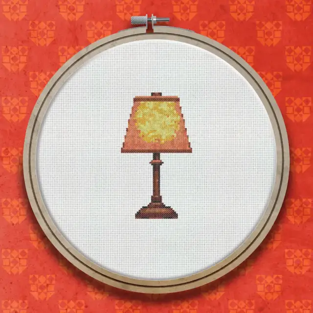 Table Lamp cross stitch pattern