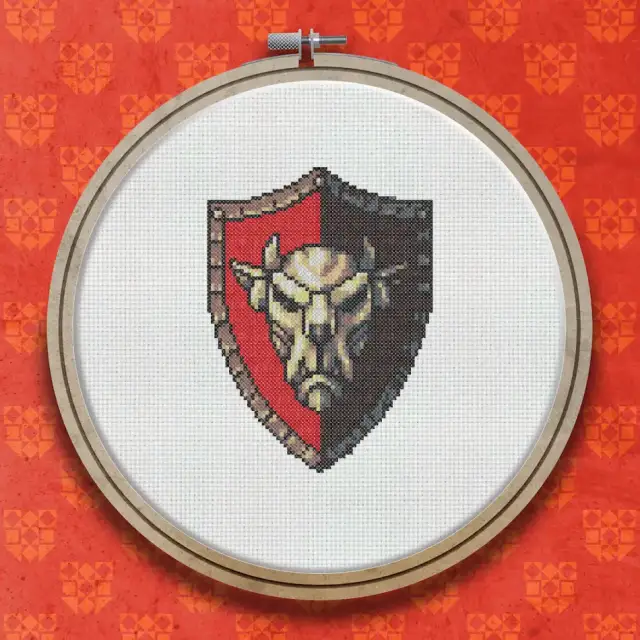 Heraldic Shield cross stitch pattern