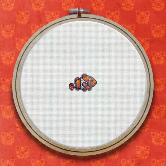 Clown Fish cross stitch pattern